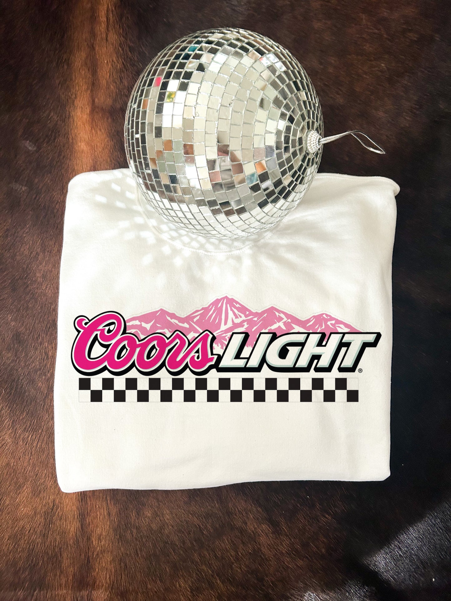 Pink Checker Coors Light