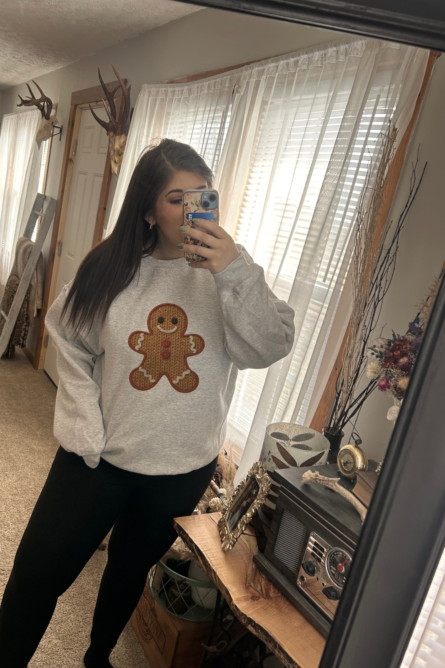 Gingerbread Man Faux Crochet Yarn Stitch