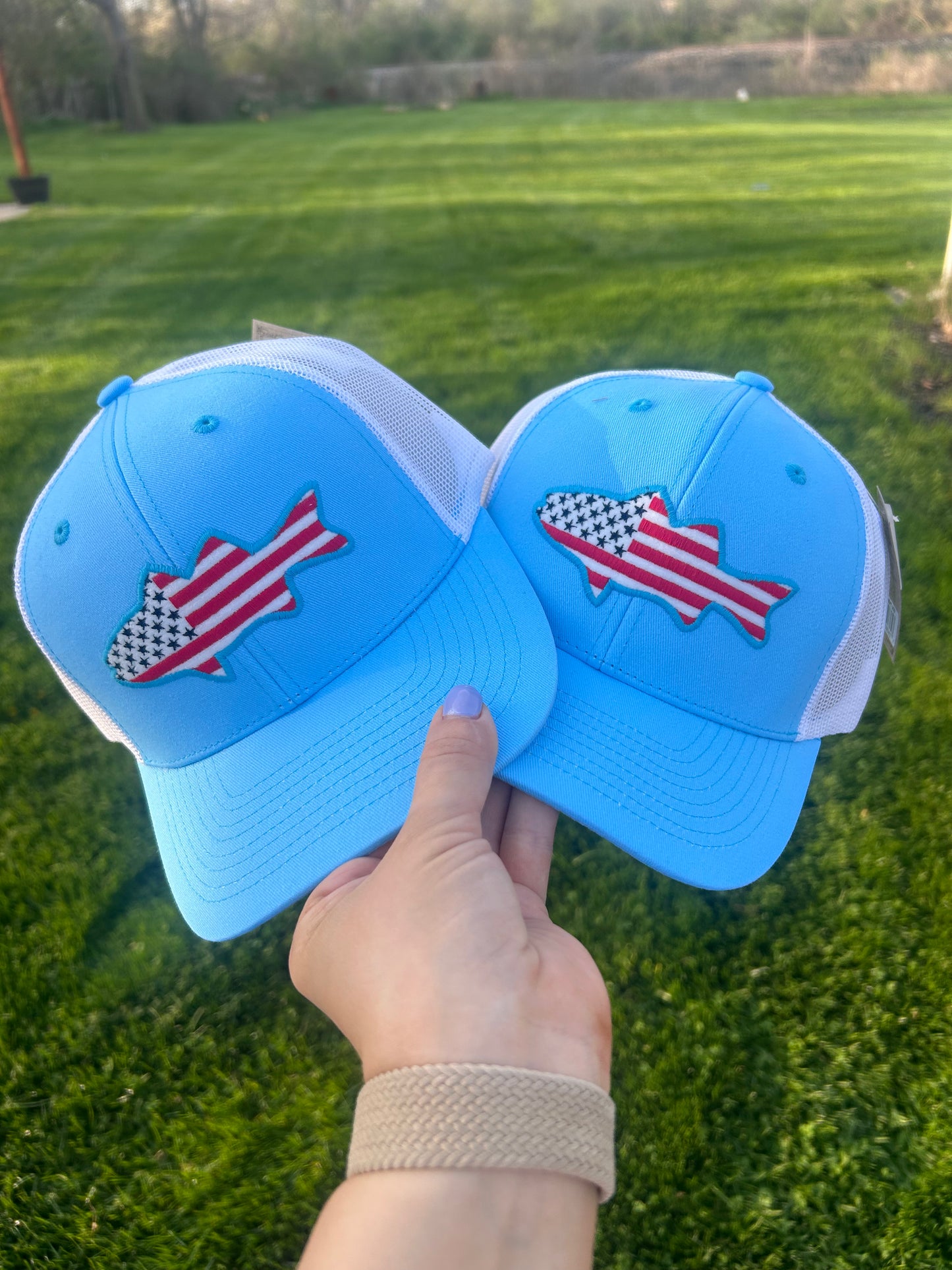 Blue Bass Flag Hat
