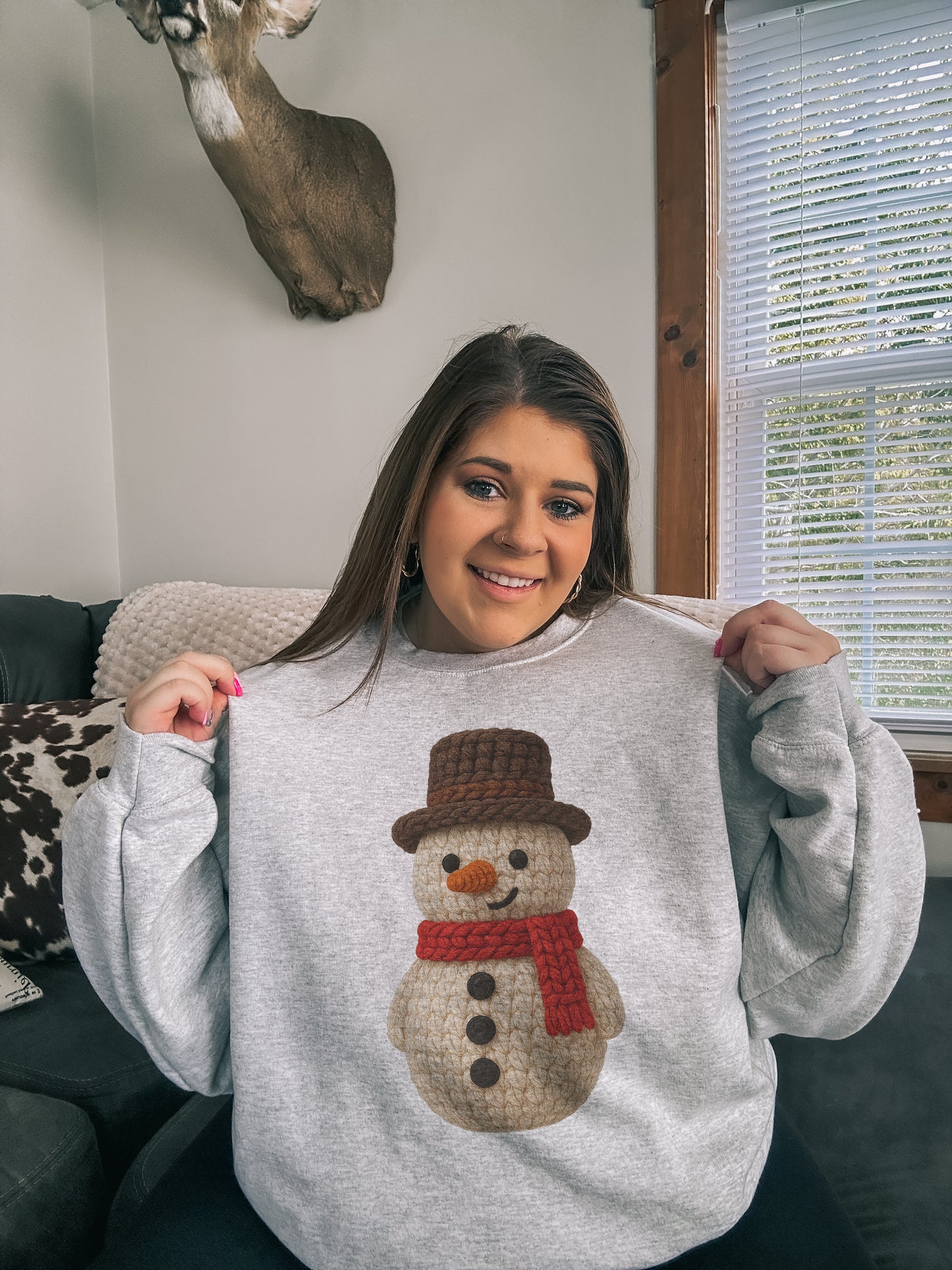 Snowman Faux Crochet Yarn Stitch