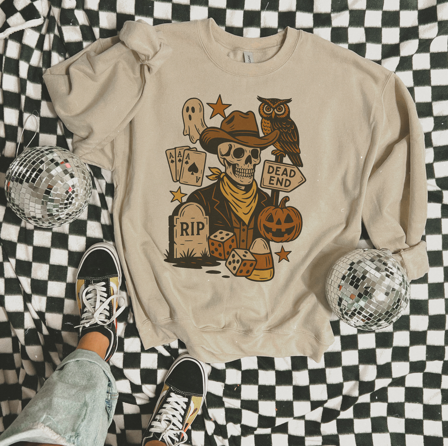 Cowboy Skeleton Collage
