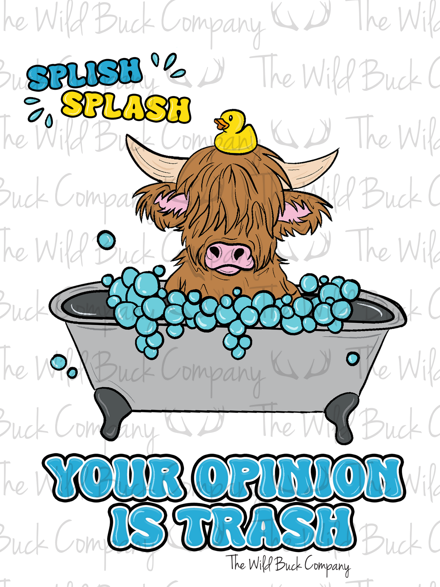 Your Opinion is Trash Highland PNG Download