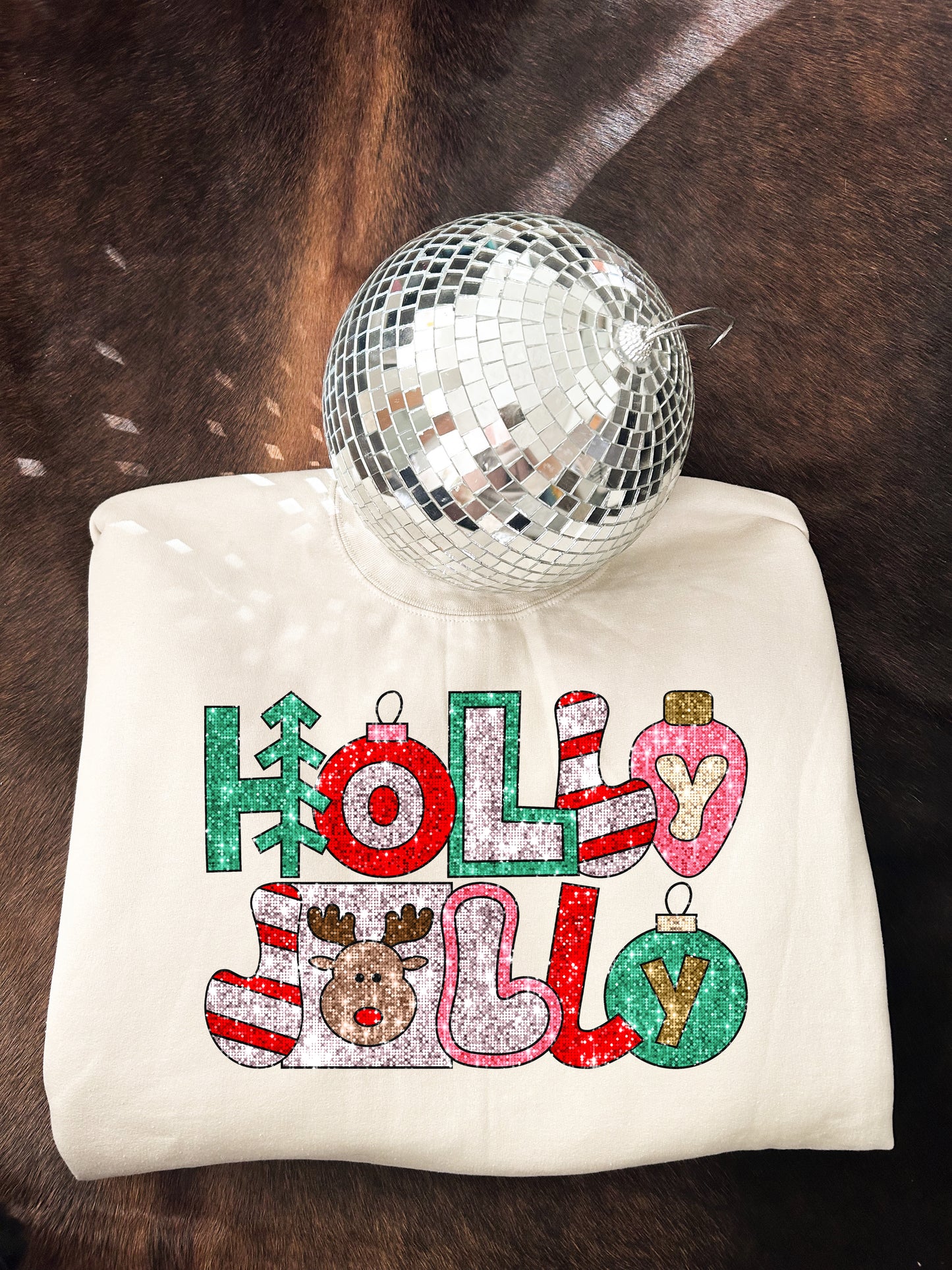 Holly Jolly Sparkle Crewneck Sweatshirt