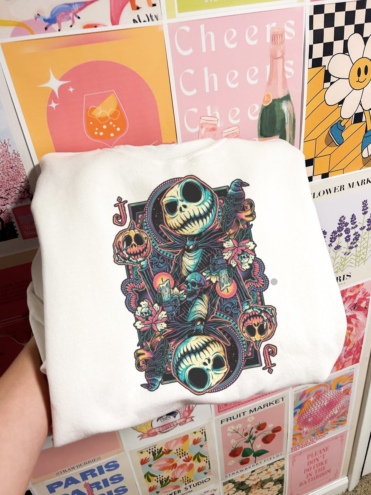 Jack Skellington Card Crewneck Sweatshirt