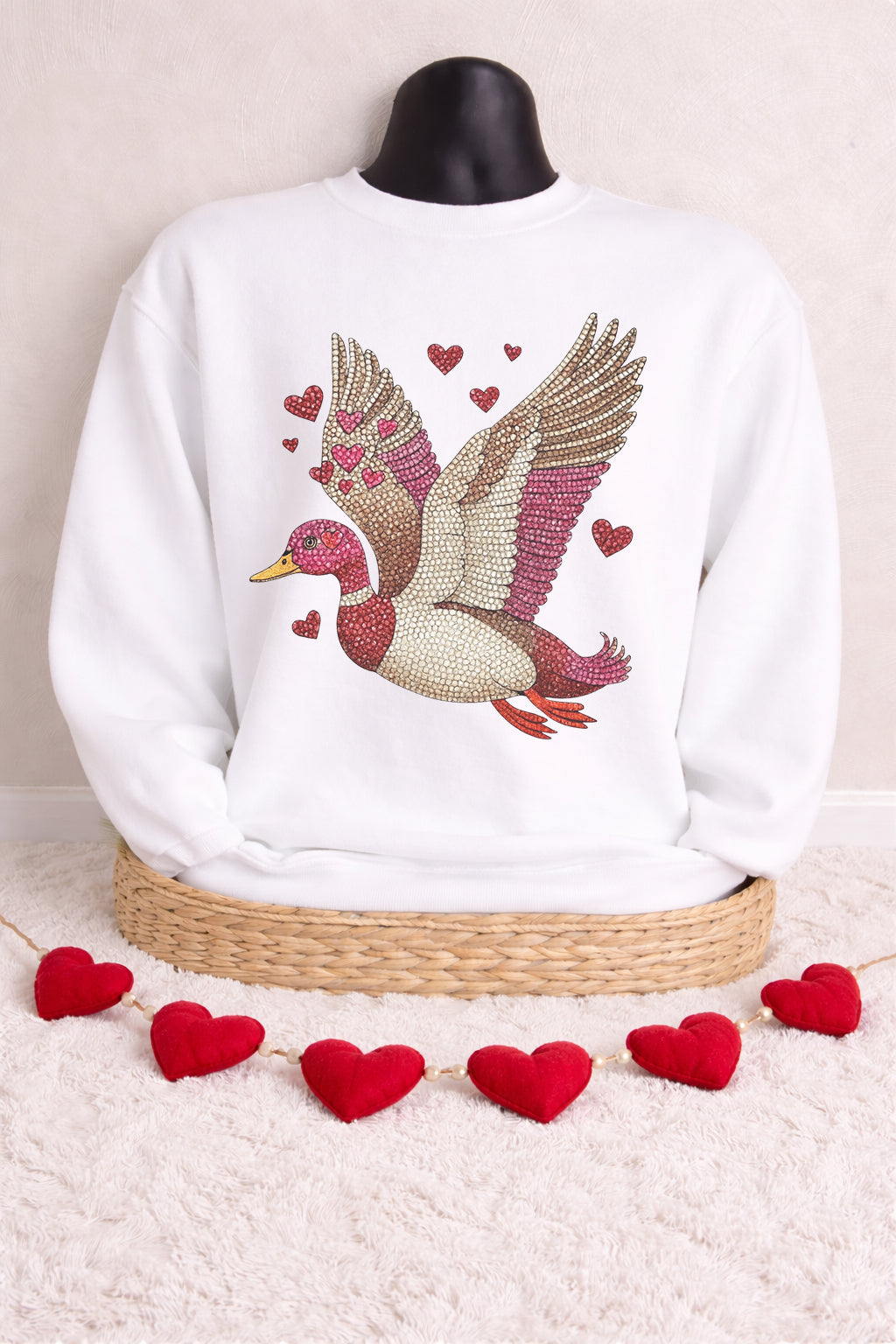 Valentine Rhinestone Duck