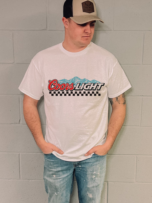 Checker Coors Light Tee