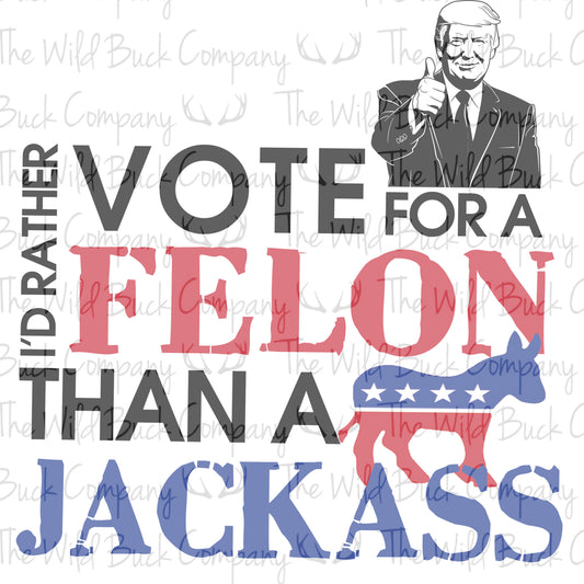 Rather Vote For A Felon PNG Download