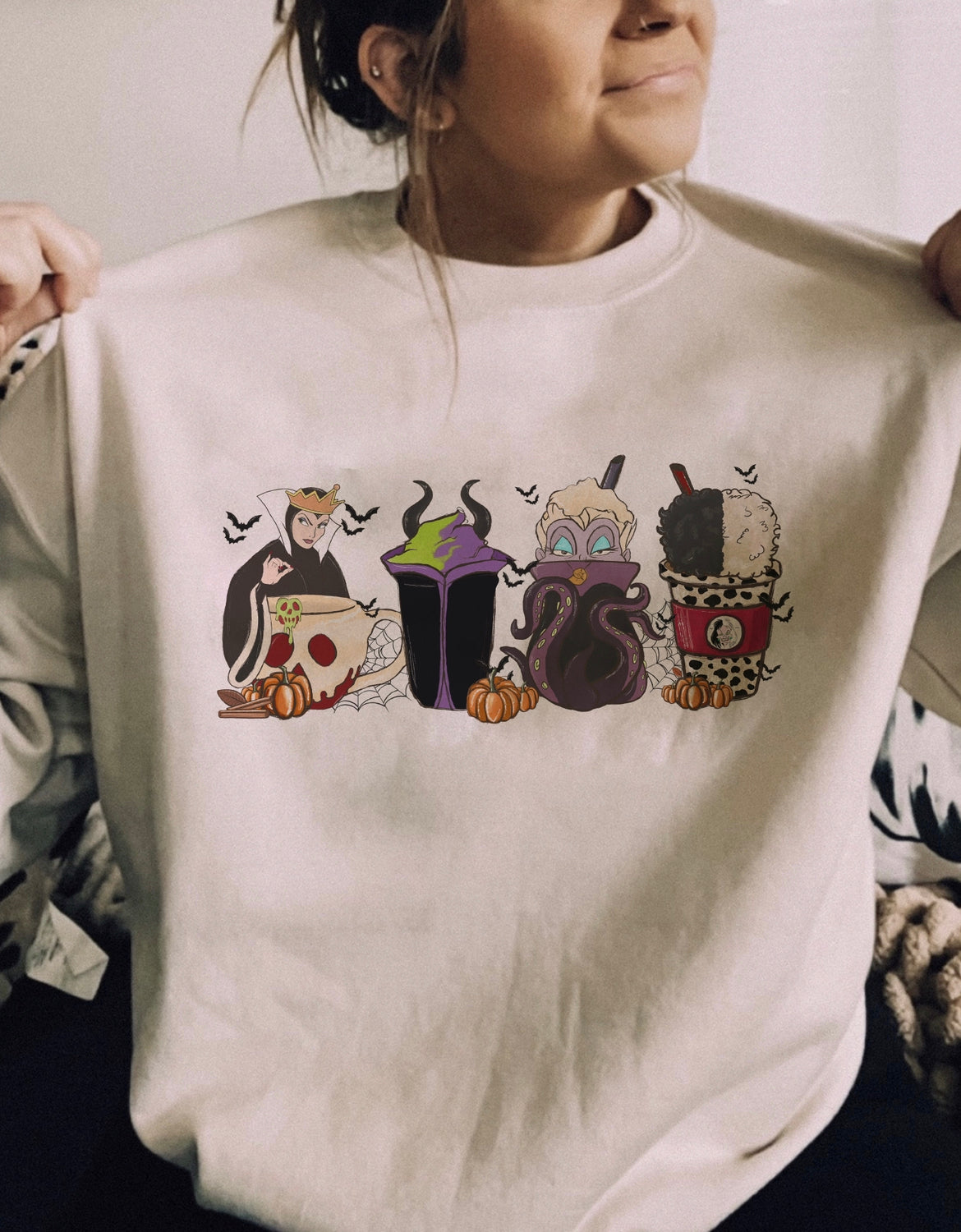 Evil Queen Fall Coffee Crewneck Sweatshirt