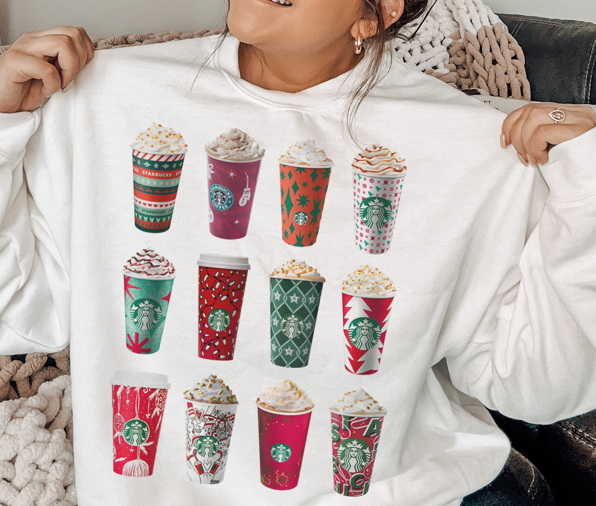 Starbucks Holiday Drinks Crewneck Sweatshirt