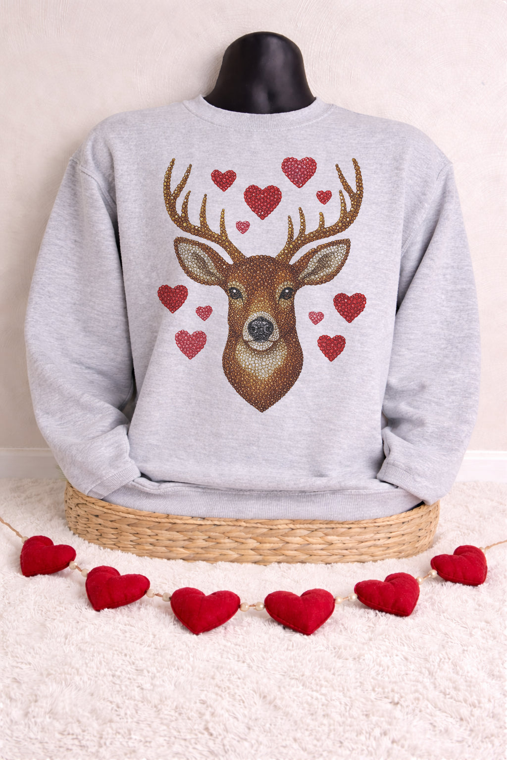Valentine Rhinestone Deer