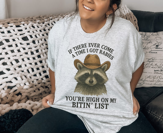 Bitin' List Cowboy Raccoon