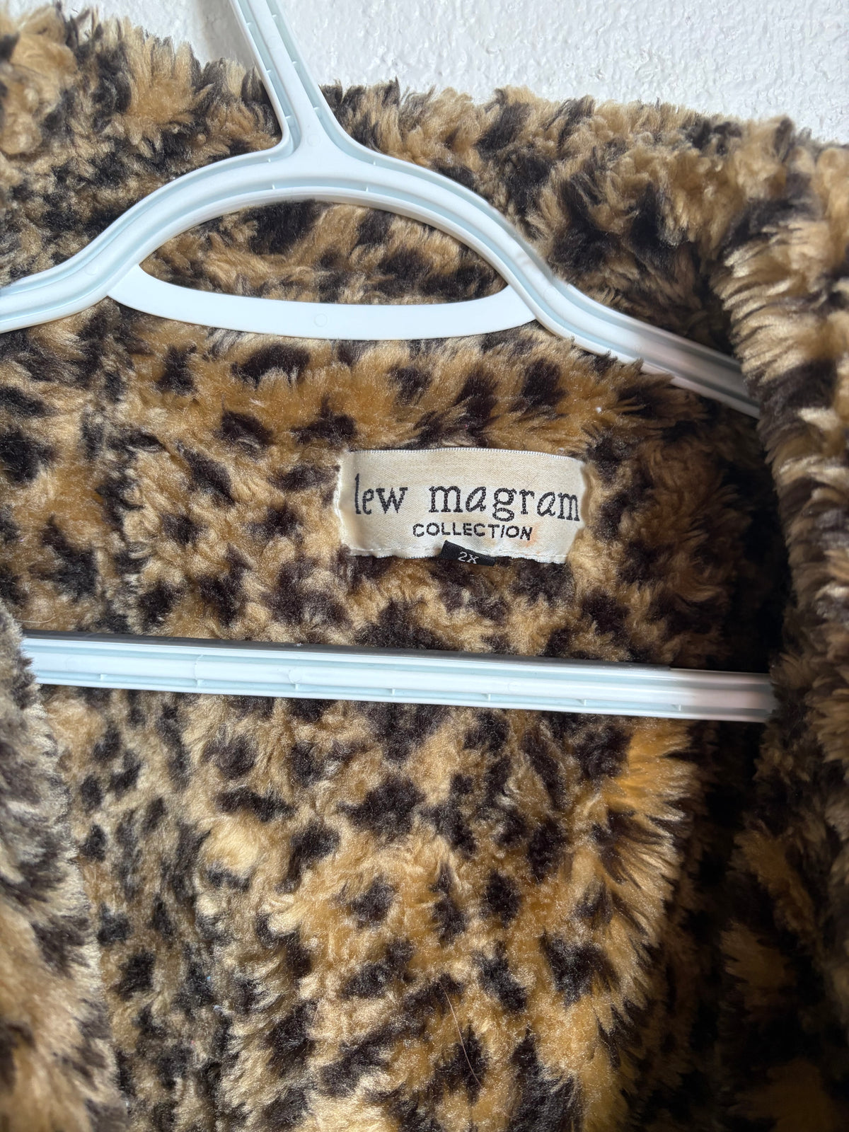 Vintage Lew Magram Leopard Lined Denim Jacket | 2X