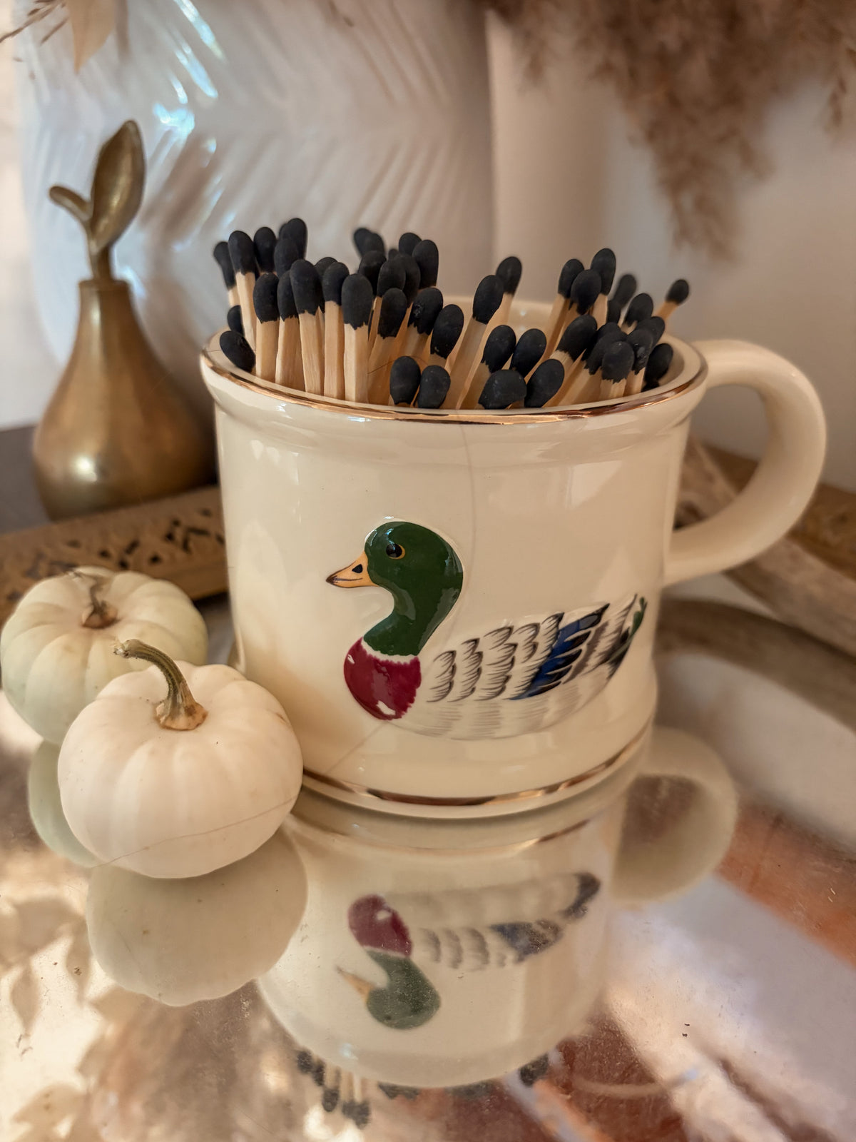 Vintage Mallard Duck Ceramic Shaving Mug