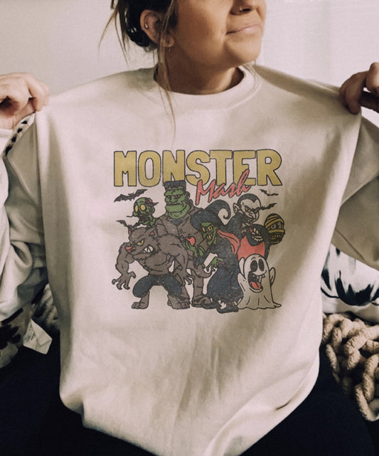 Vintage Monster Mash Crewneck Sweatshirt