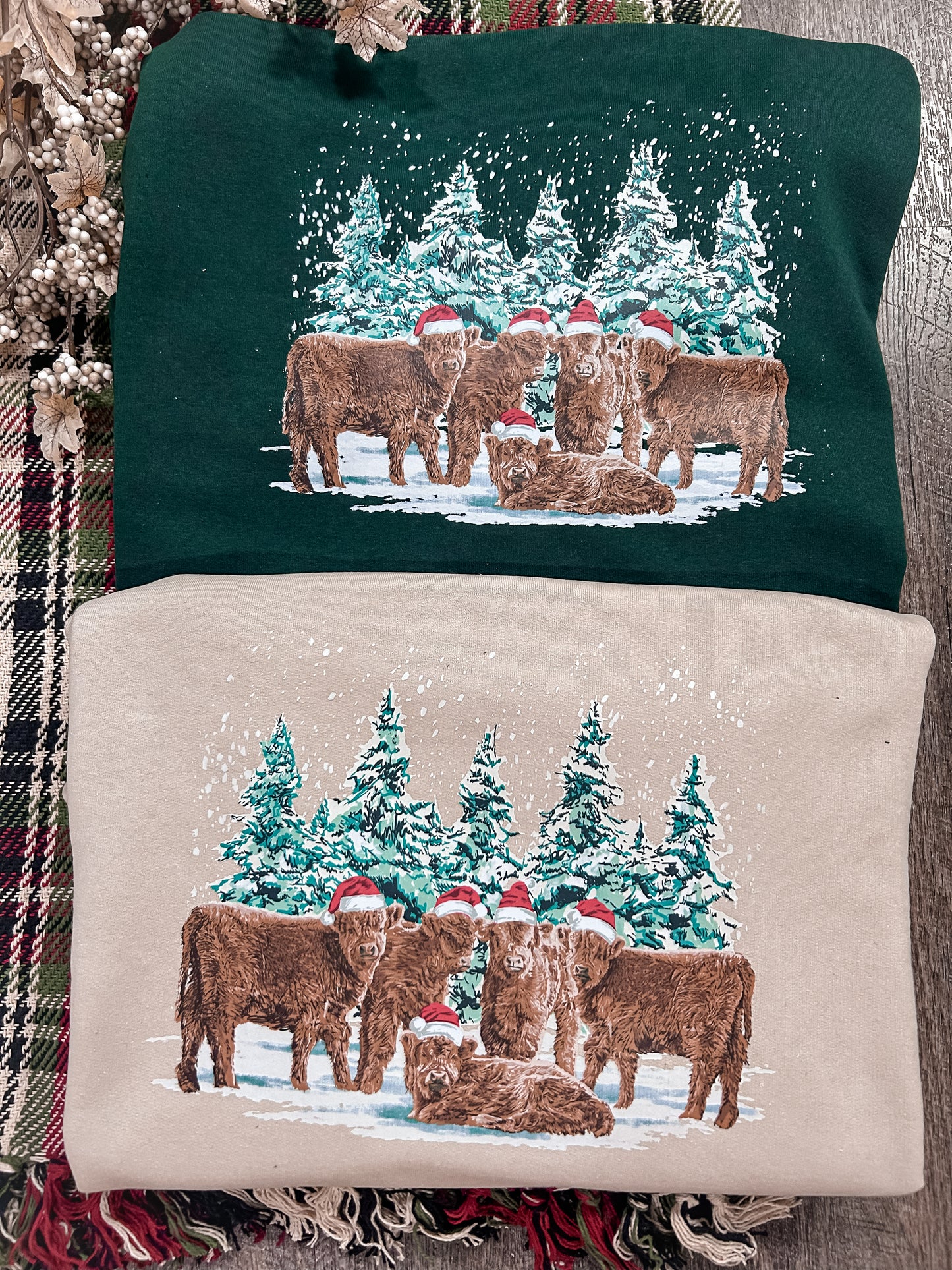 Santa’s Snow Cows Crewneck Sweatshirt