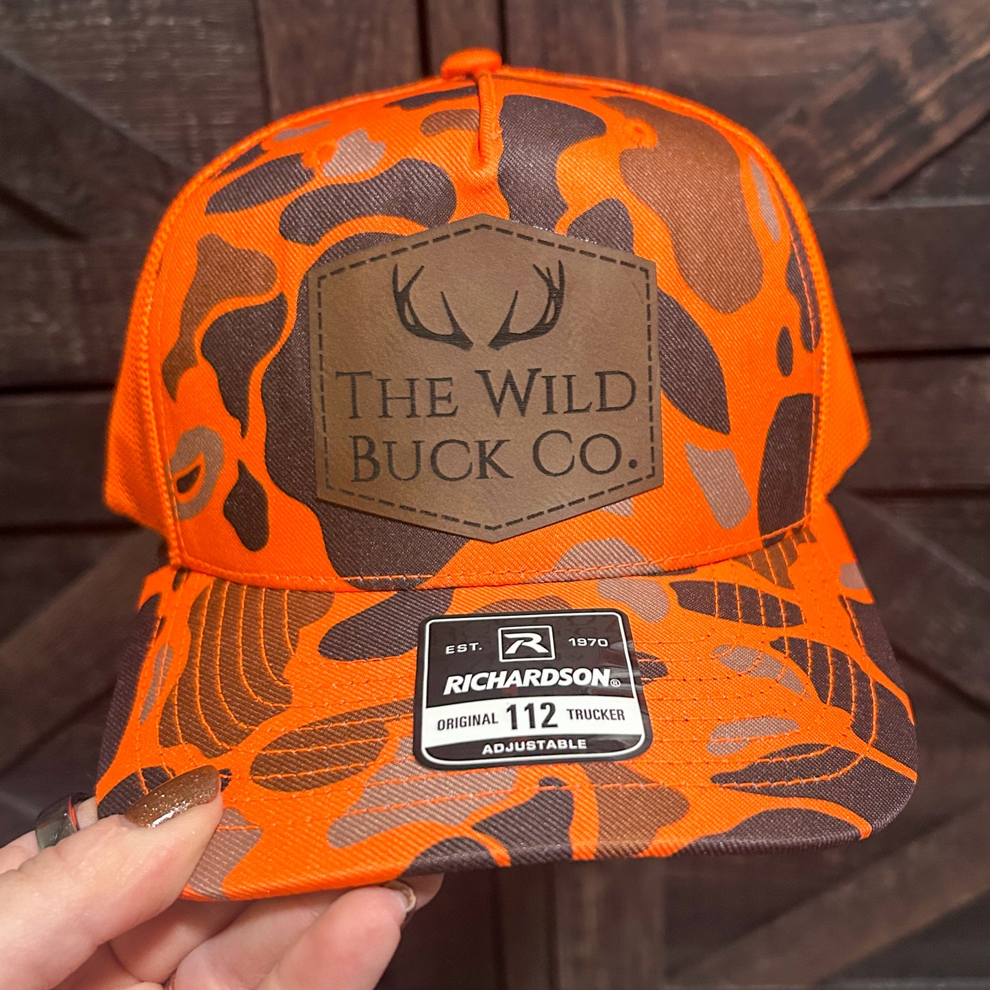 Orange Blaze Duck Camo Wild Buck Co. Hat