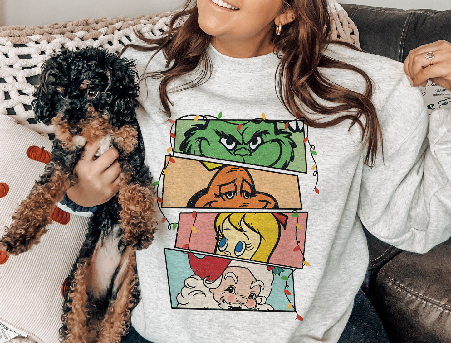 Vintage Christmas Character Stack Crewneck Sweatshirt