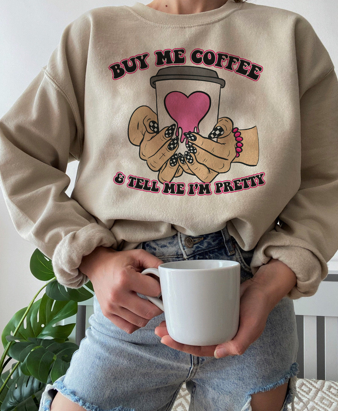 Buy Me Coffee Crewneck Sweatshirt