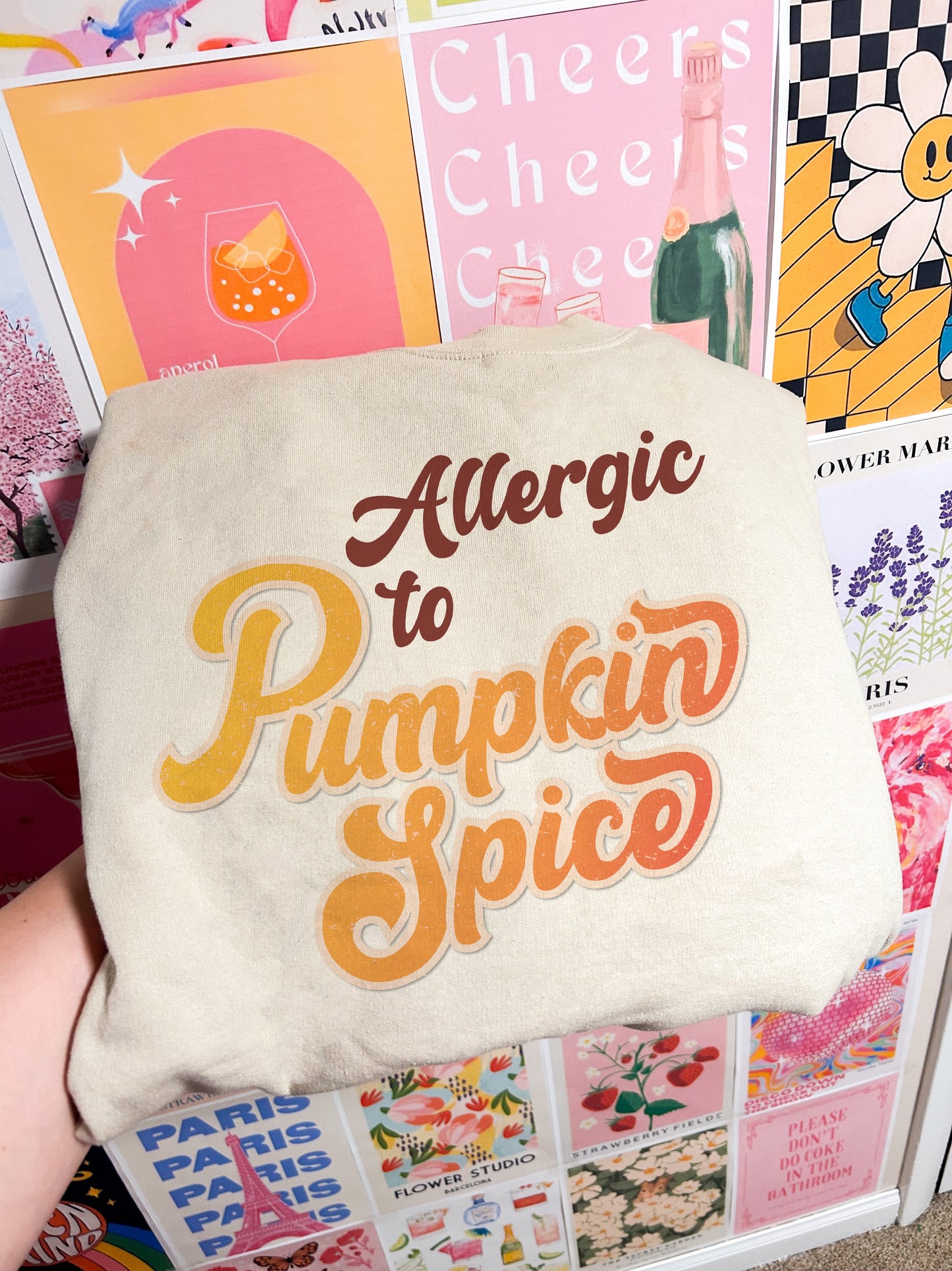 Allergic To Pumpkin Spice Crewneck Sweatshirt