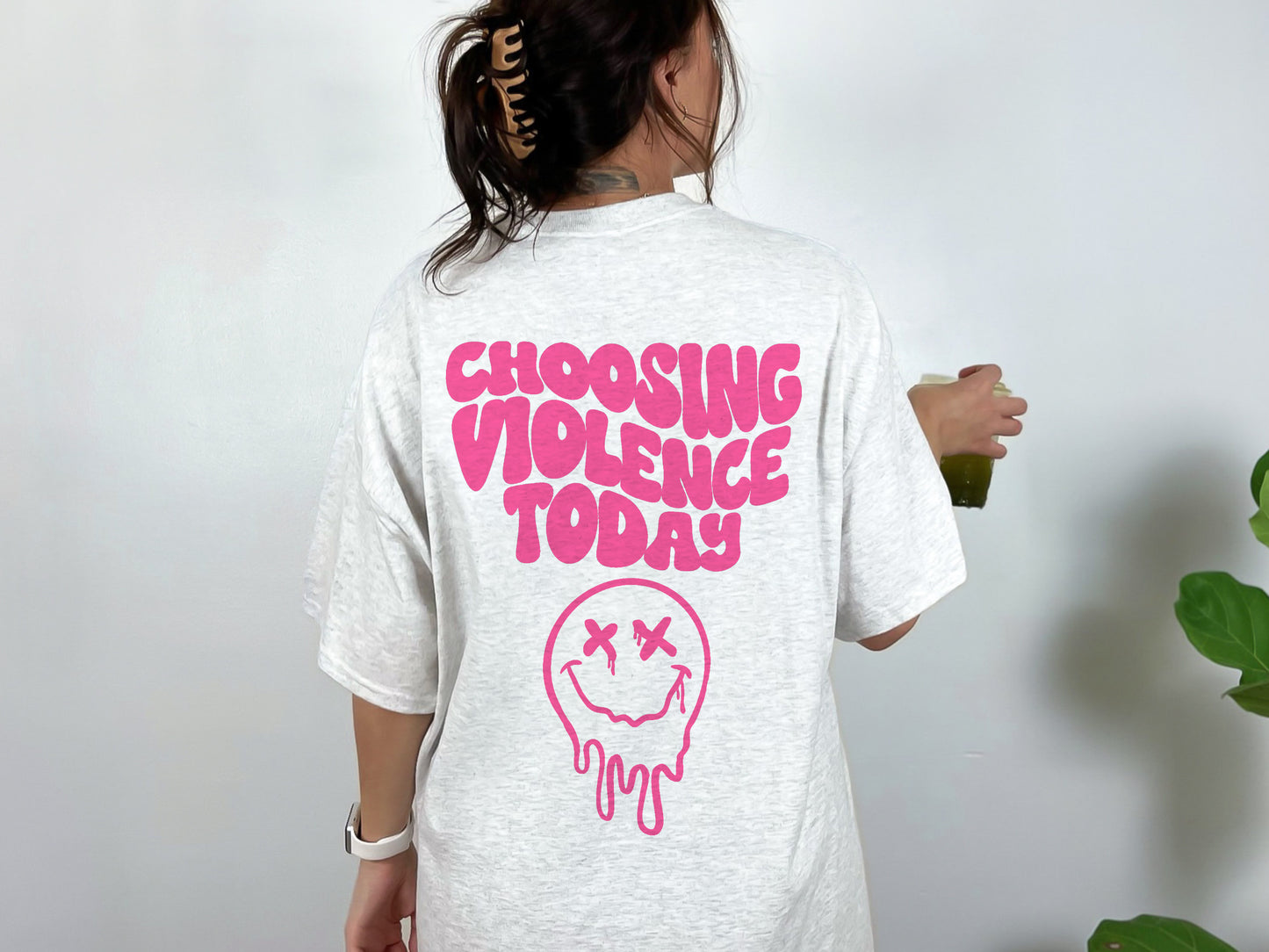 Choosing Violence Today (Pink) Tee