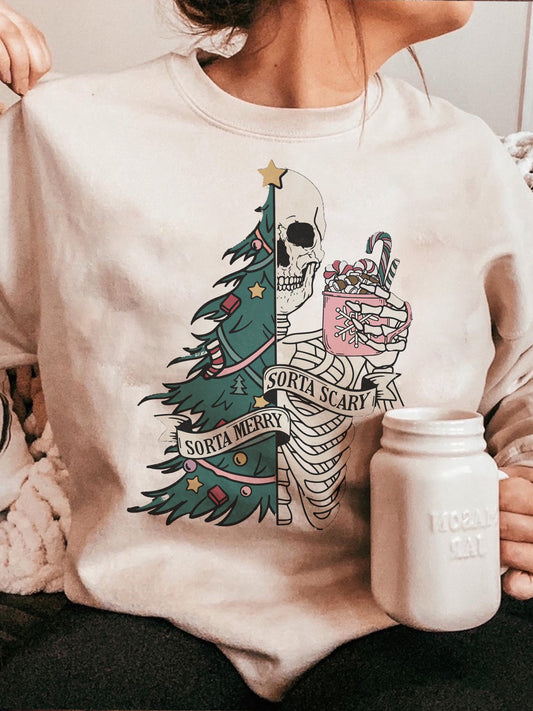 Sorta Merry Sorta Scary Crewneck Sweatshirt