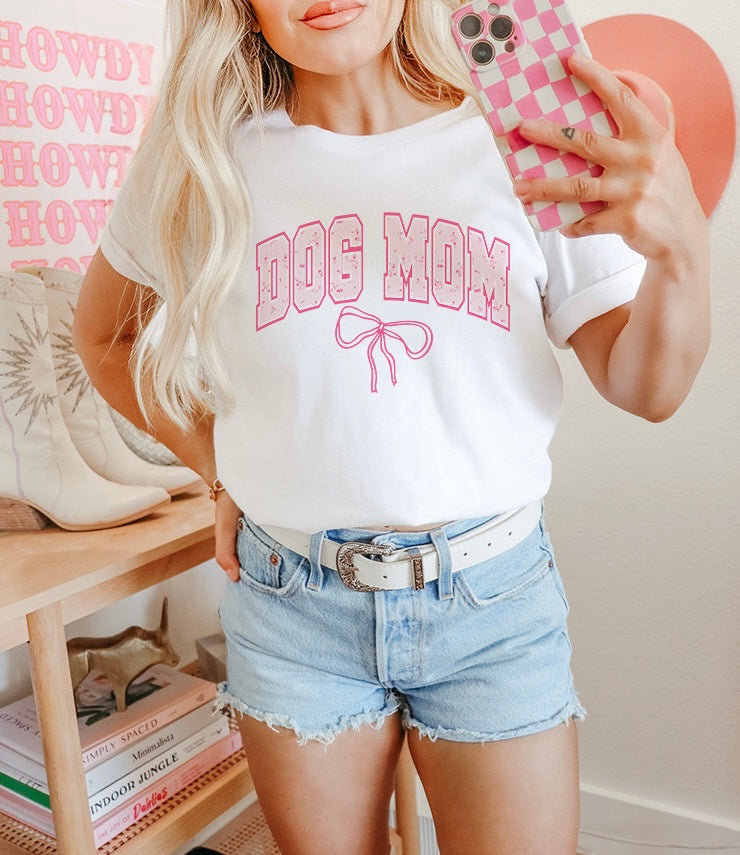 Dog Mom Coquette Tee