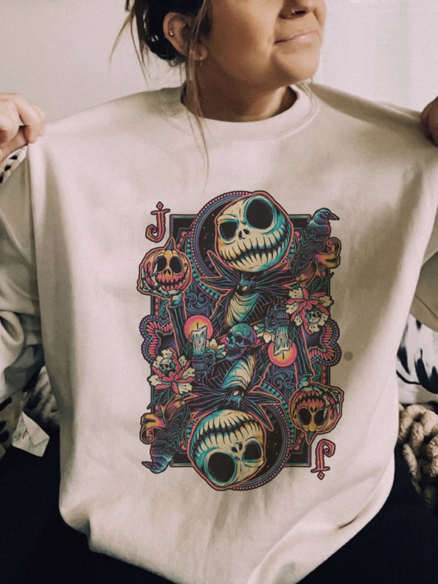 Jack Skellington Card Crewneck Sweatshirt