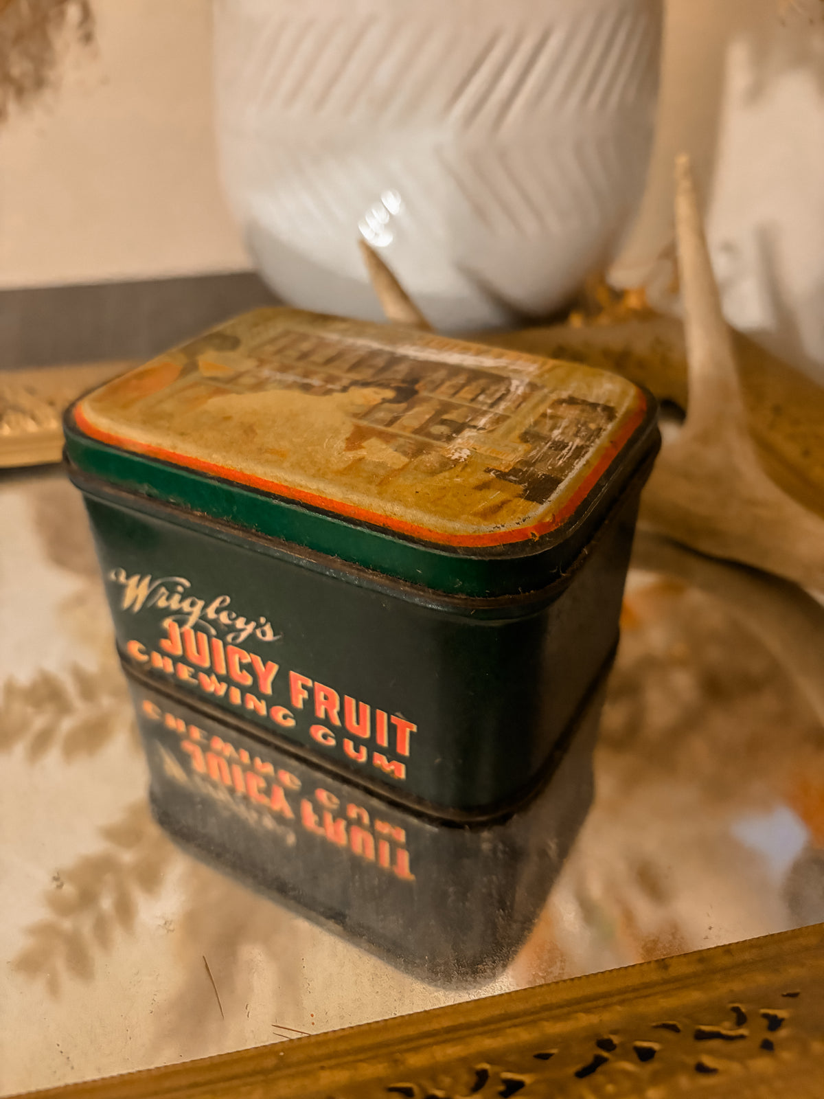 Vintage Bristol Ware Wrigley’s Juicy Fruit Advertising Tin