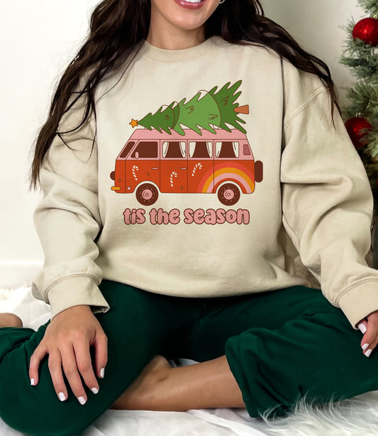 Tis The Season Van Crewneck Sweatshirt