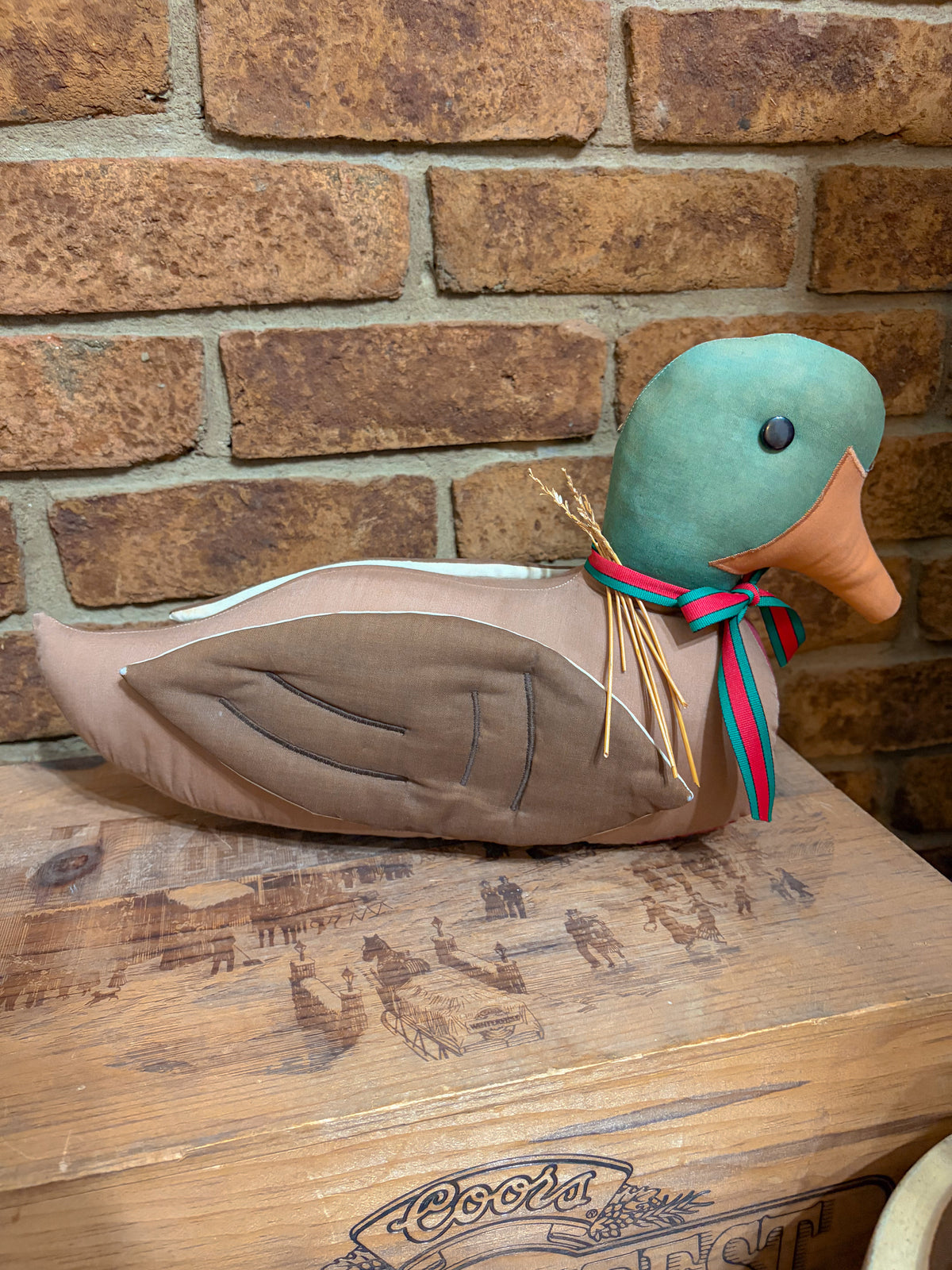 Vintage Fabric Mallard Duck