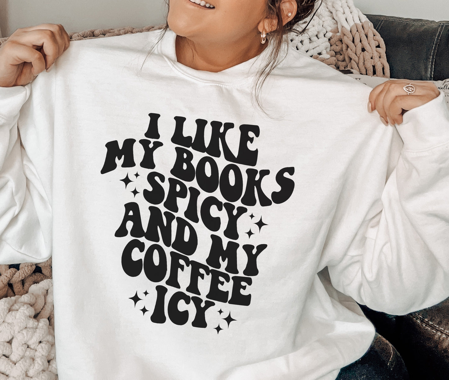 Spicy Books Icy Coffee Crewneck Sweatshirt