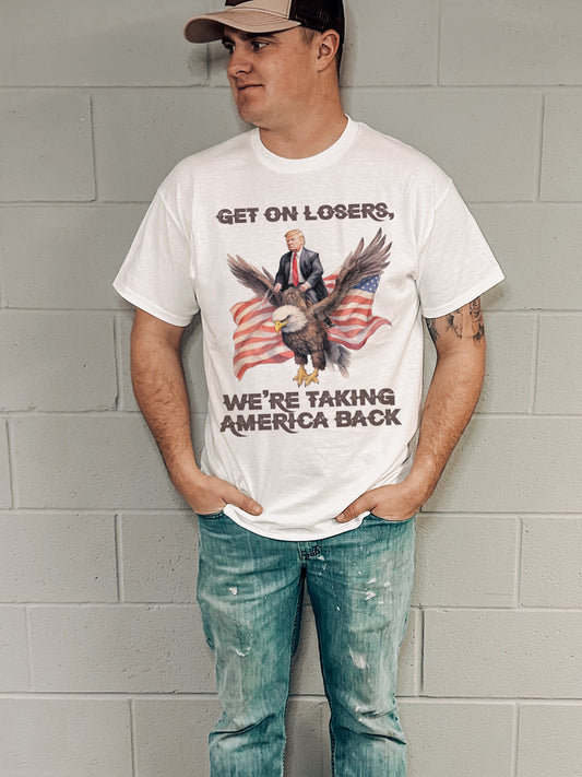 Get On Losers Eagle Trump Tee