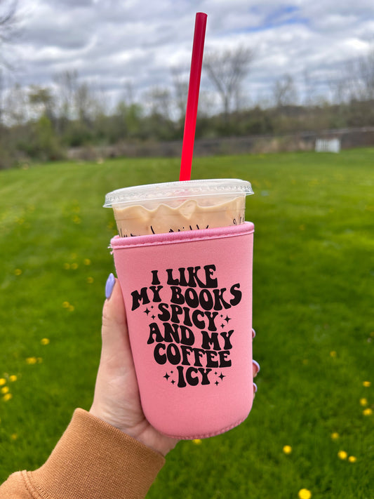 Books Spicy Iced Coffee Koozie