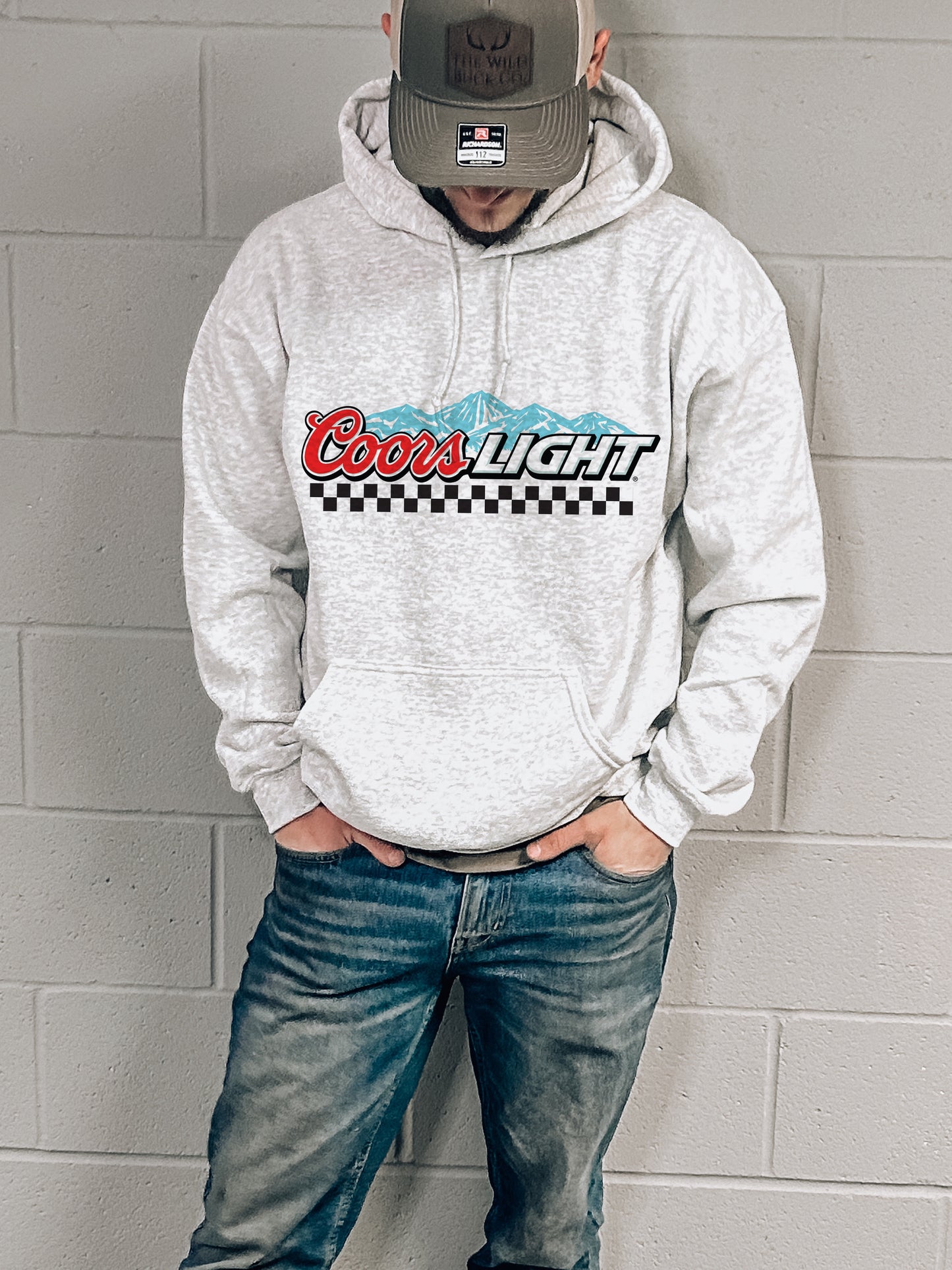 Checker Coors Light Hooded Sweatshirt