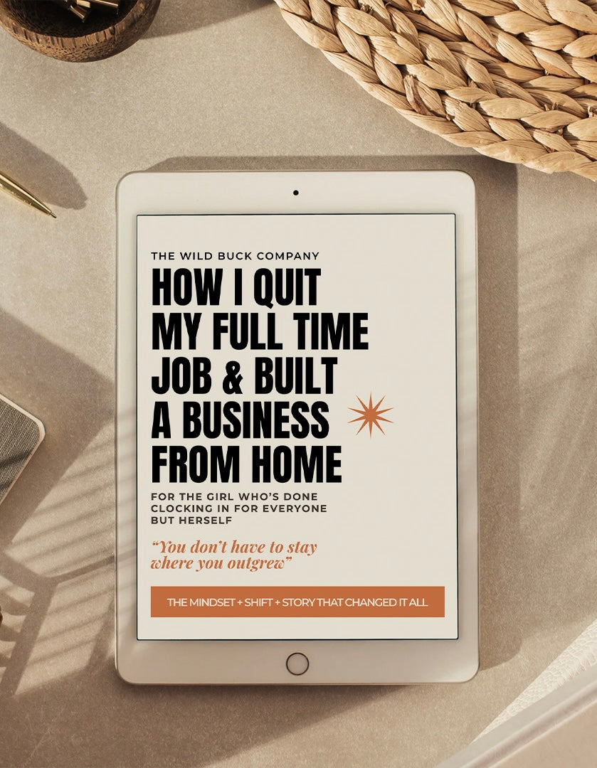 How I Quit My Full Time Job & Built A Business From Home DIGITAL GUIDE