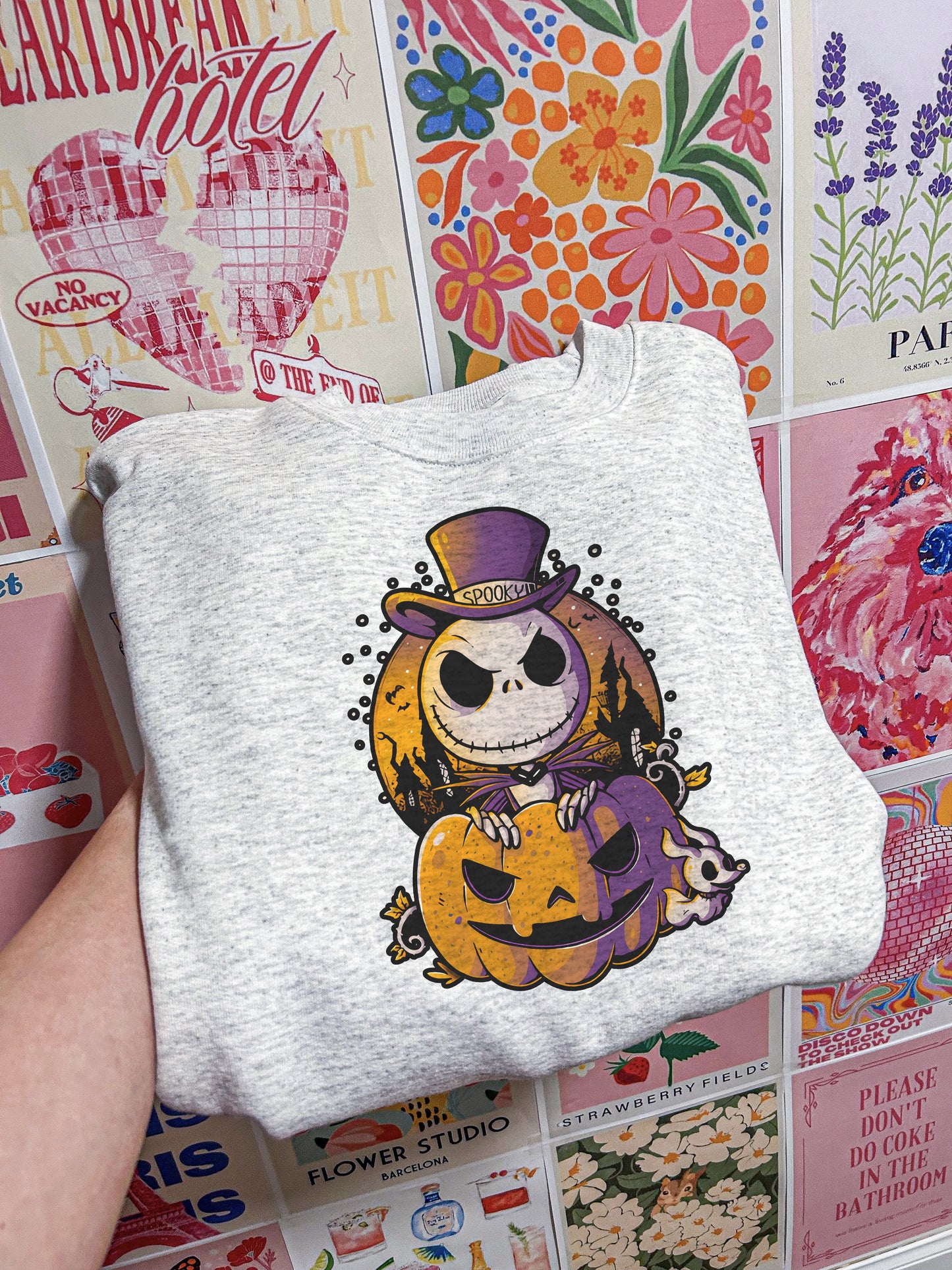 Jack Skellington Pumpkin Crewneck Sweatshirt