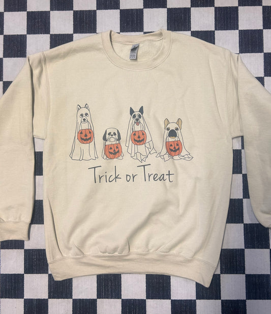 Trick Or Treat Dogs Crewneck (Medium)