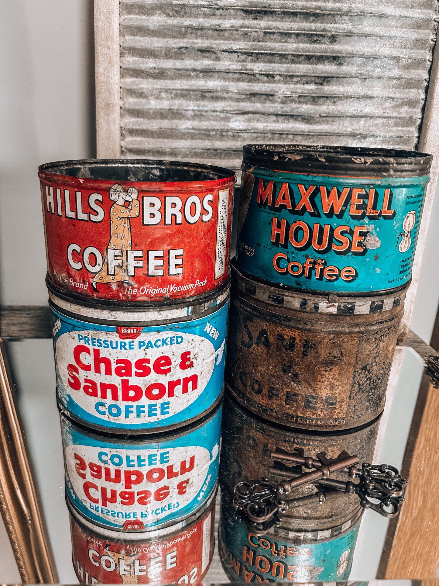 Rusted Sanka Coffee Tin