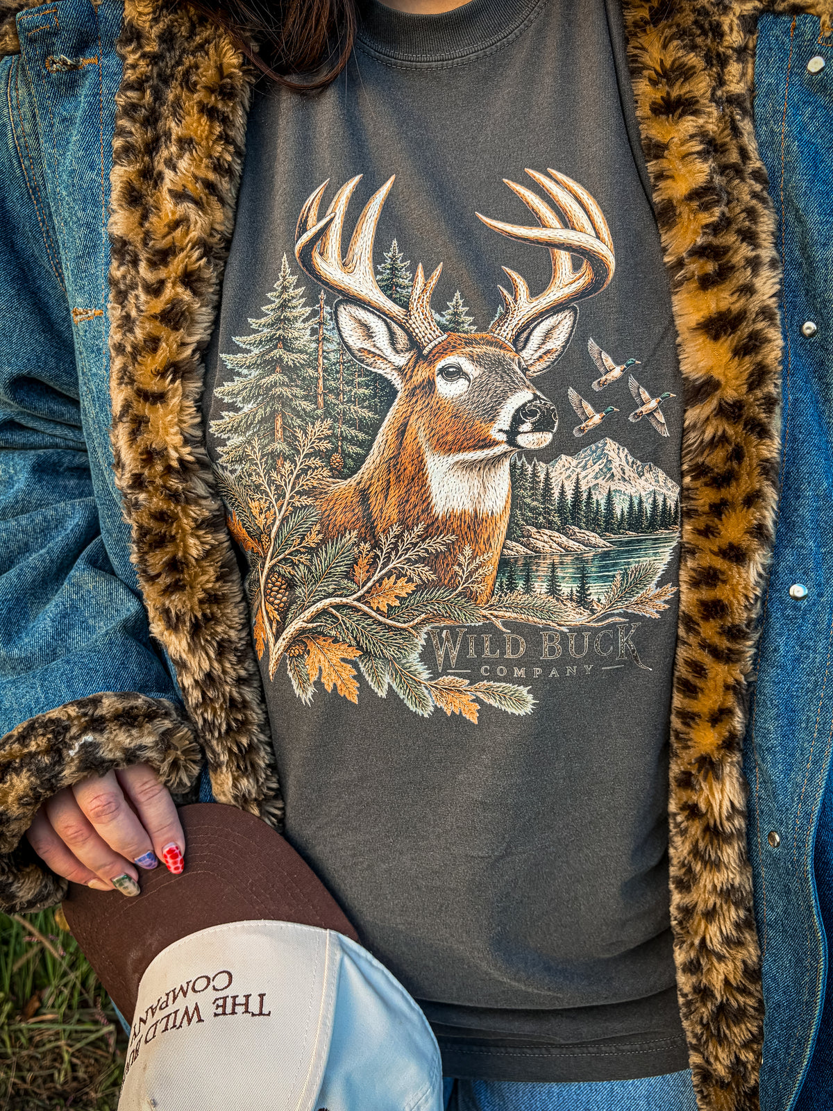 Vintage Lew Magram Leopard Lined Denim Jacket | 2X