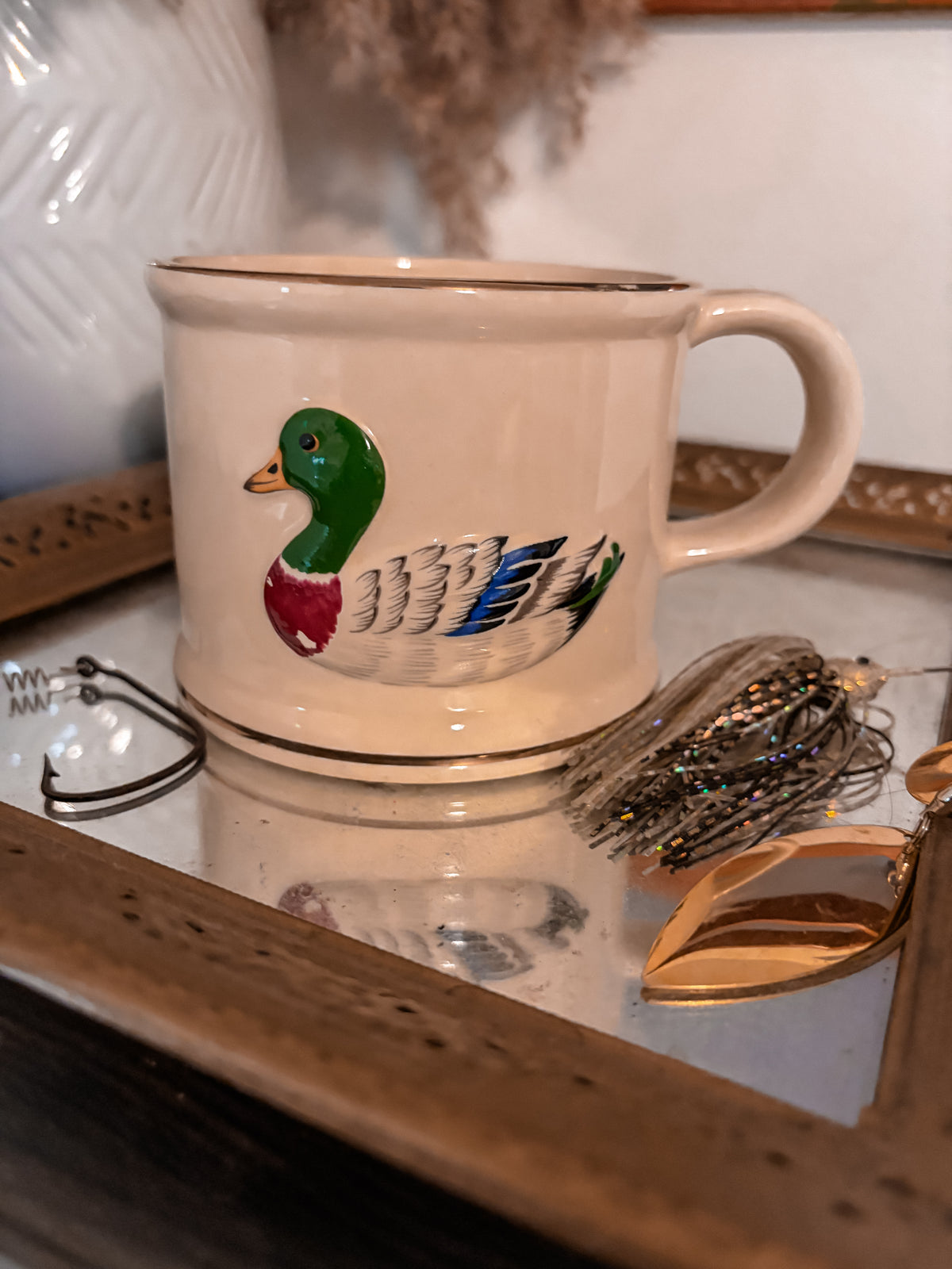 Vintage Mallard Duck Ceramic Shaving Mug
