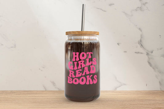 Hot Girls Read Books Glass Can