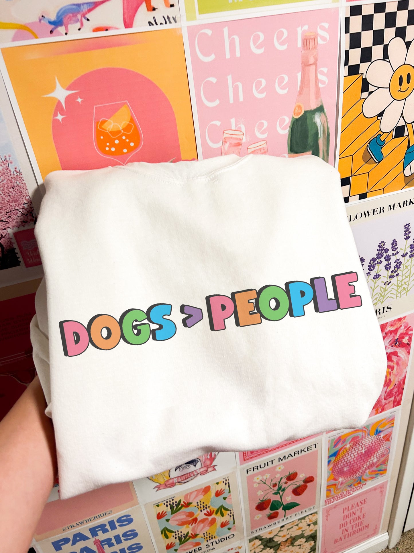 Dogs > People Crewneck Sweatshirt