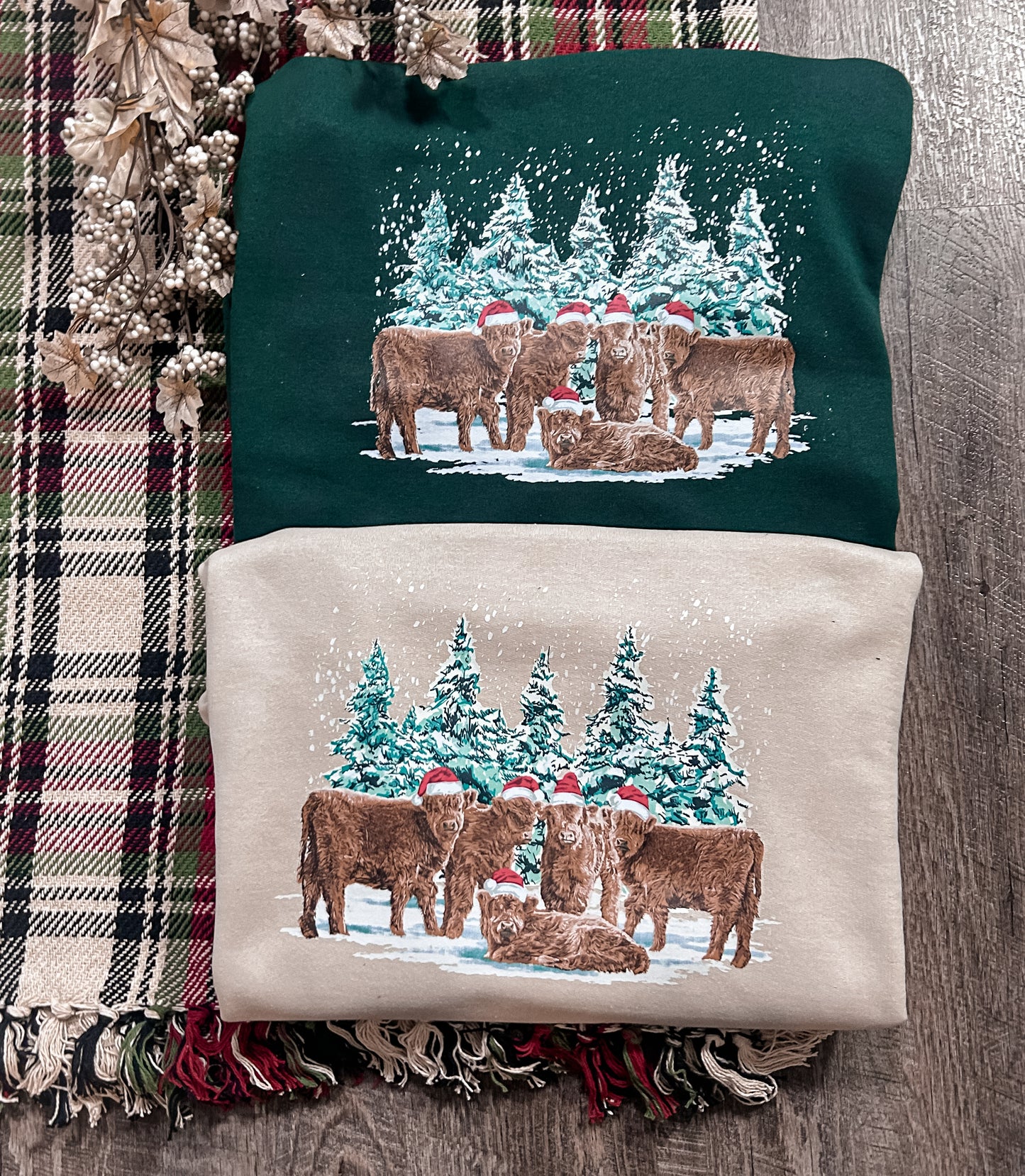 Santa’s Snow Cows Crewneck Sweatshirt