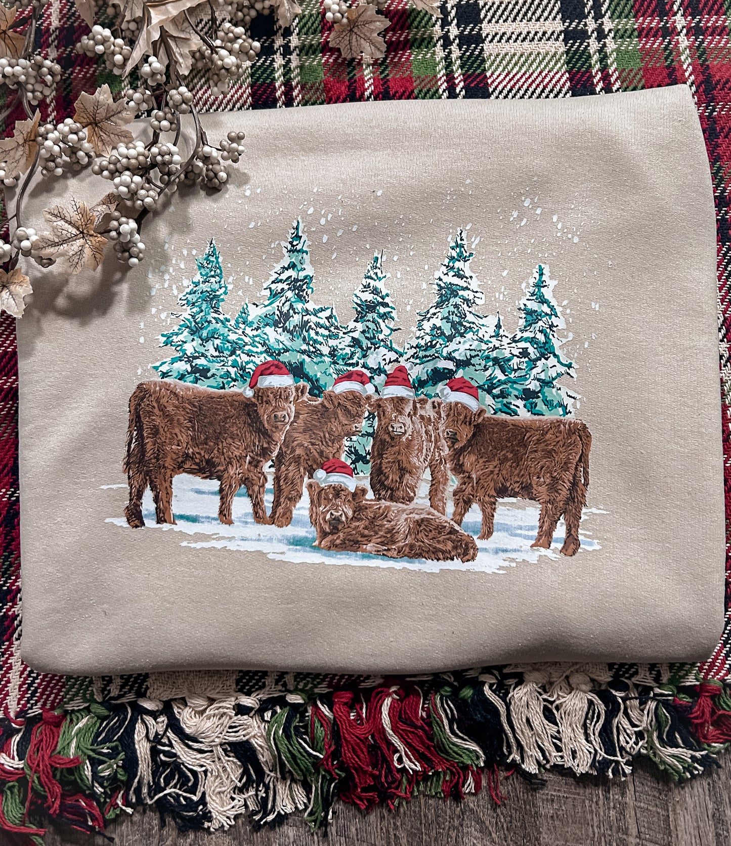 Santa’s Snow Cows Crewneck Sweatshirt