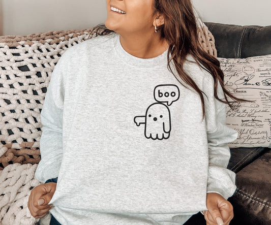 Boo Ghost Crewneck Sweatshirt