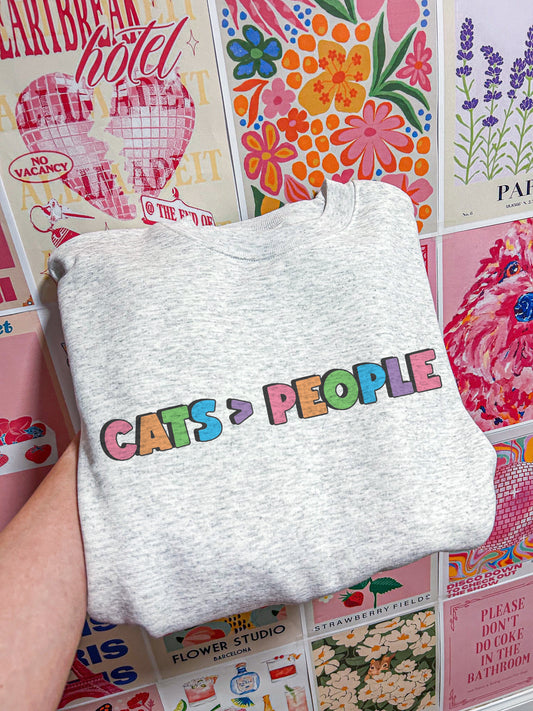 Cats > People Crewneck Sweatshirt