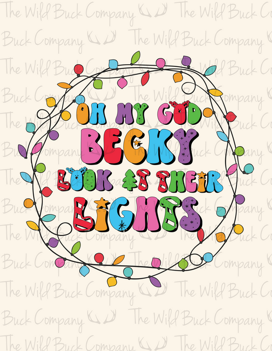 Oh My God Becky Christmas PNG Download