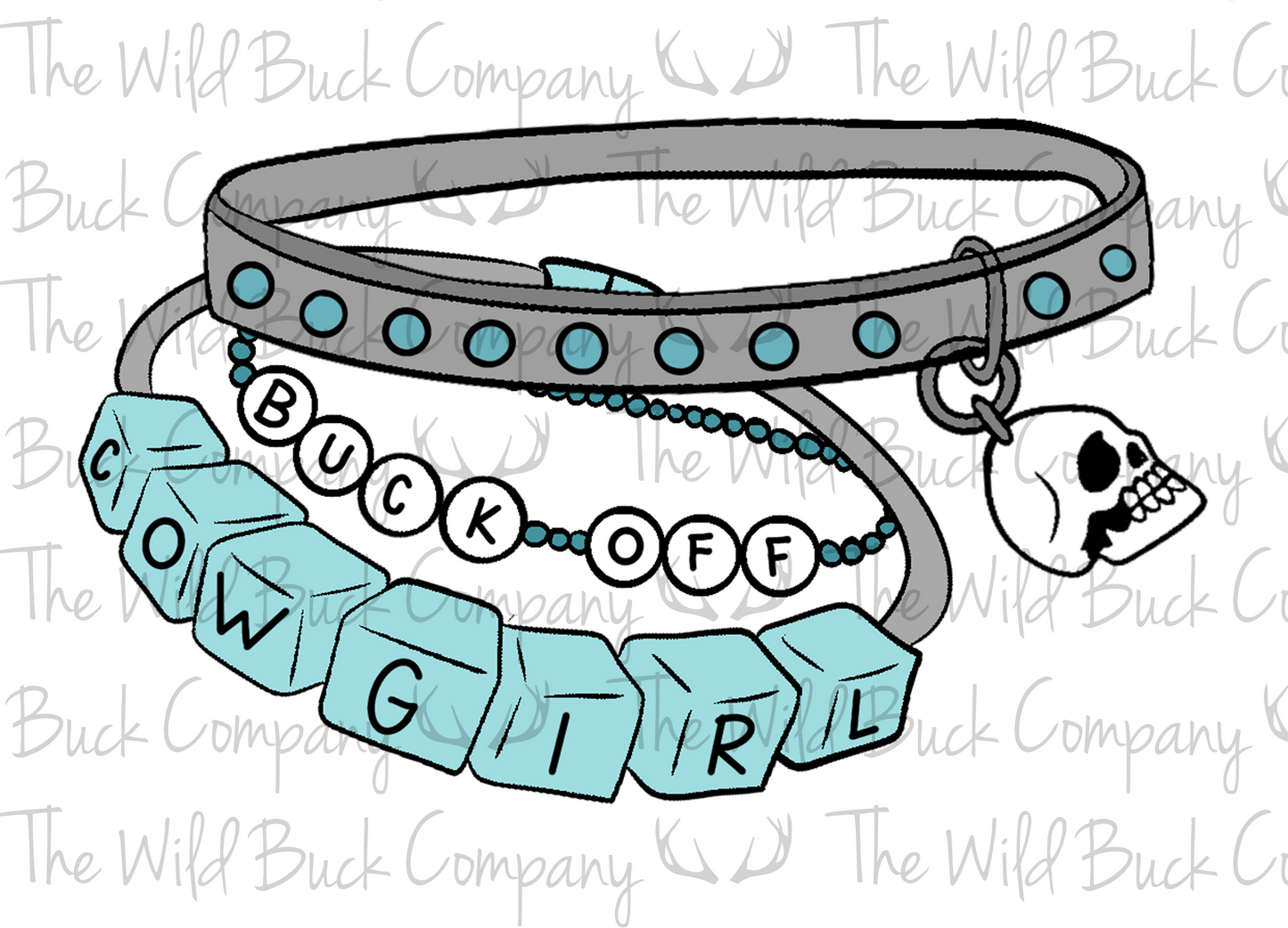 Buck Off Cowgirl Bracelets PNG Download