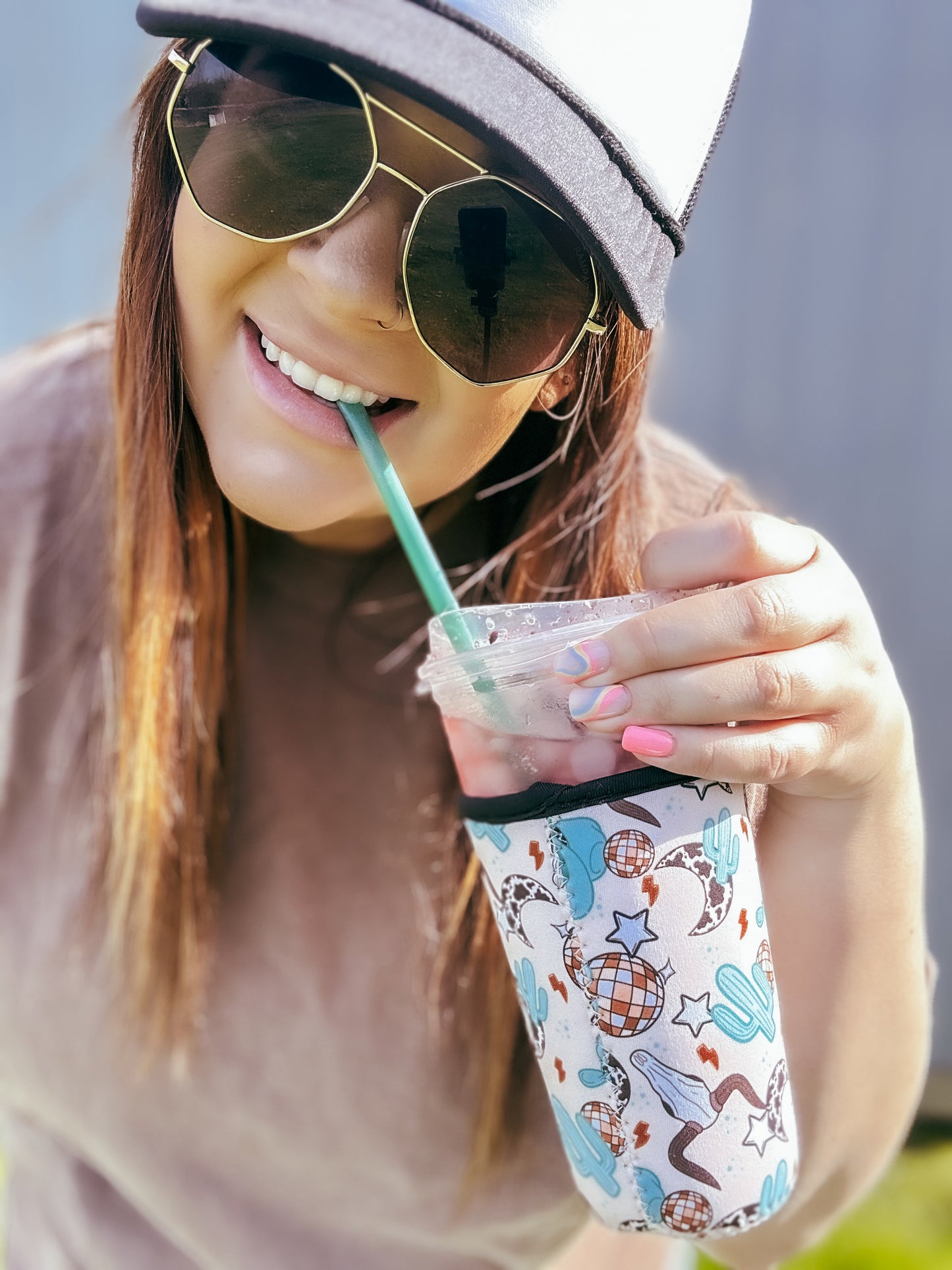Western Disco Iced Coffee Coozie (20-24oz)