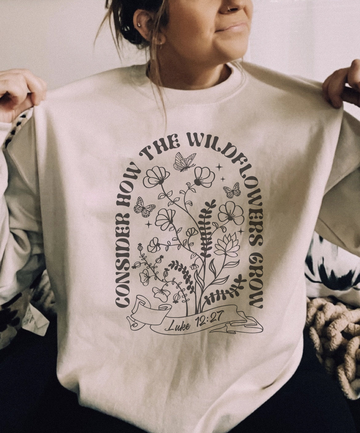 Consider How The Wildflowers Grow Crewneck Sweatshirt